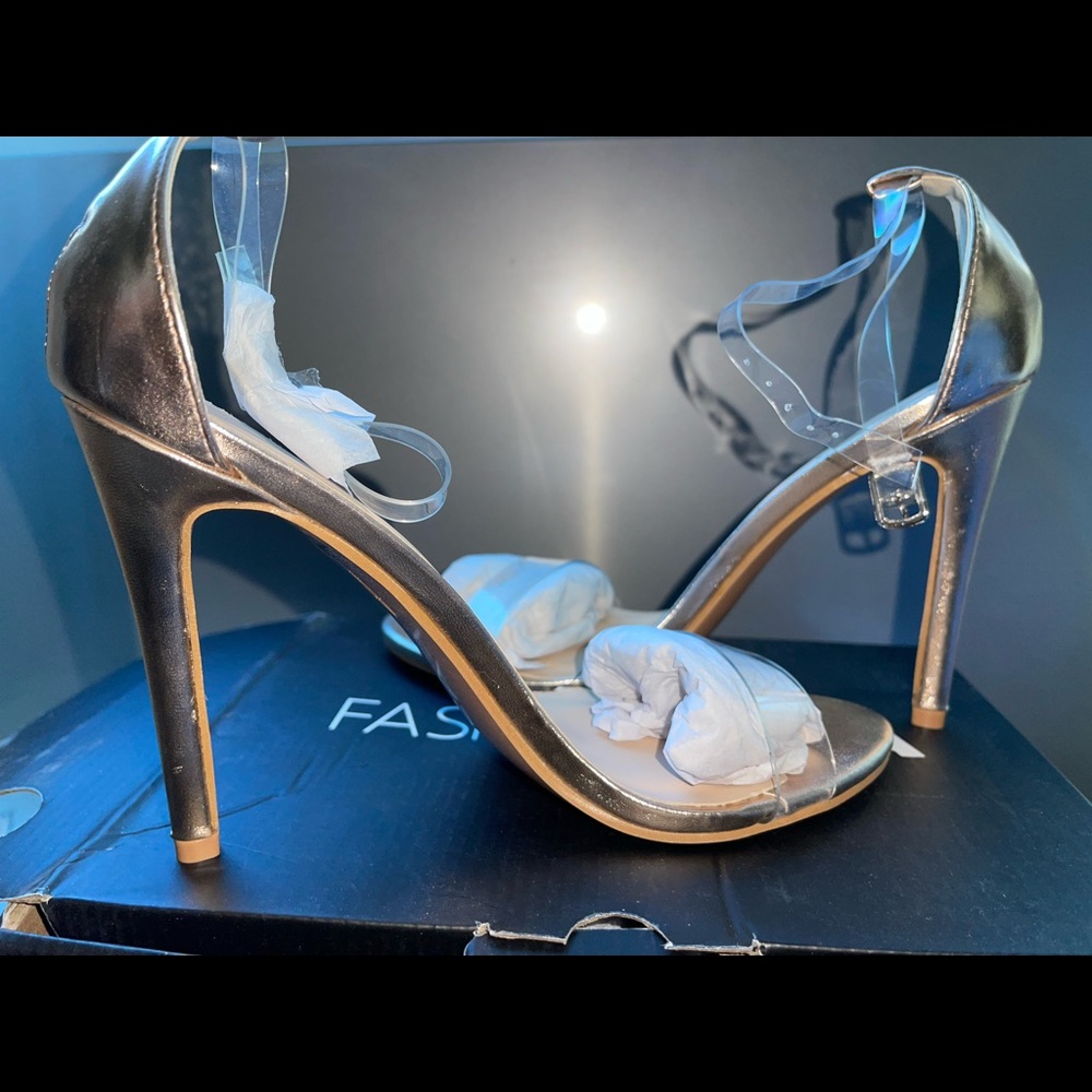 Fashion Nova Rose Gold Heels - Picture 6 of 8